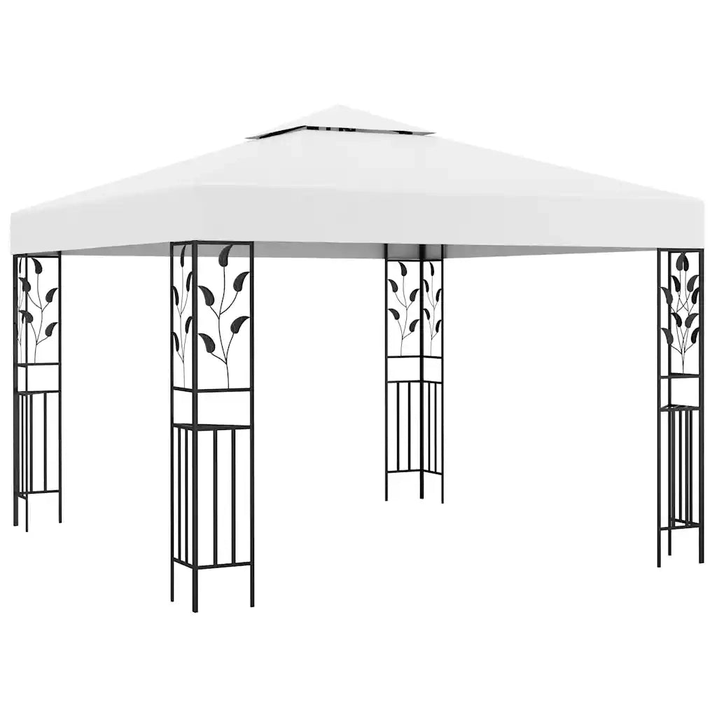 Gazebo | Pergolato con Luci LED a Stringa 3x3 m Bianco