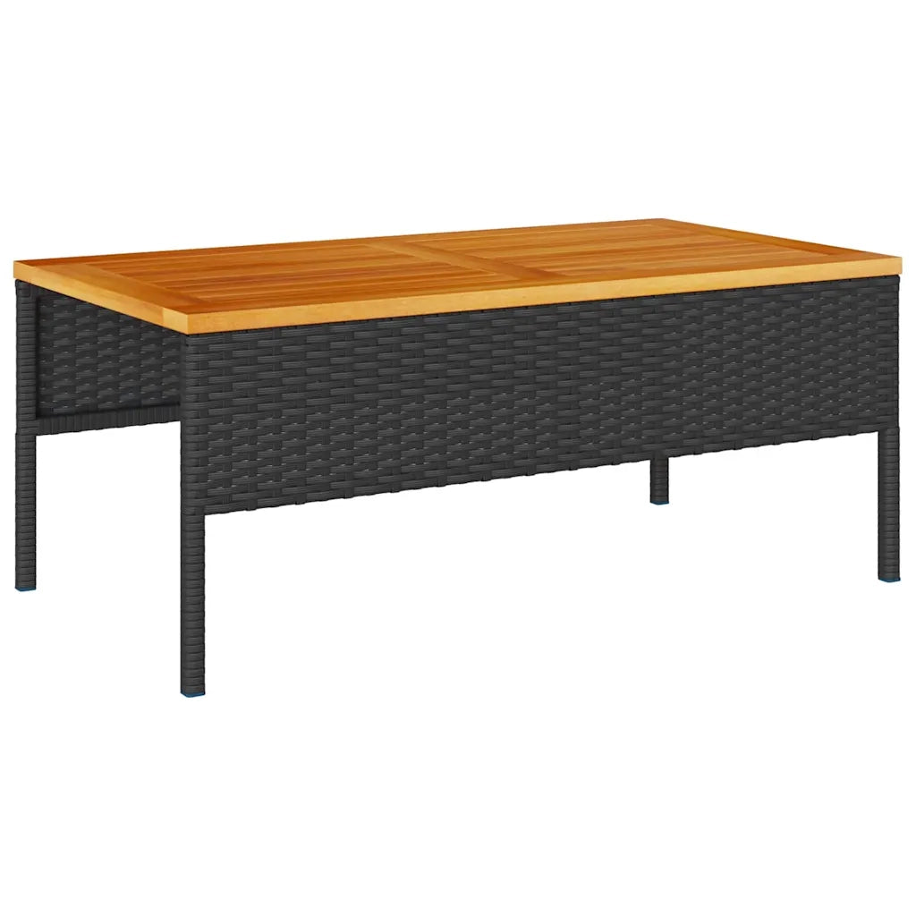 Set Divano da Giardino con cuscino 6 pcs Nero polyrattan 4104700