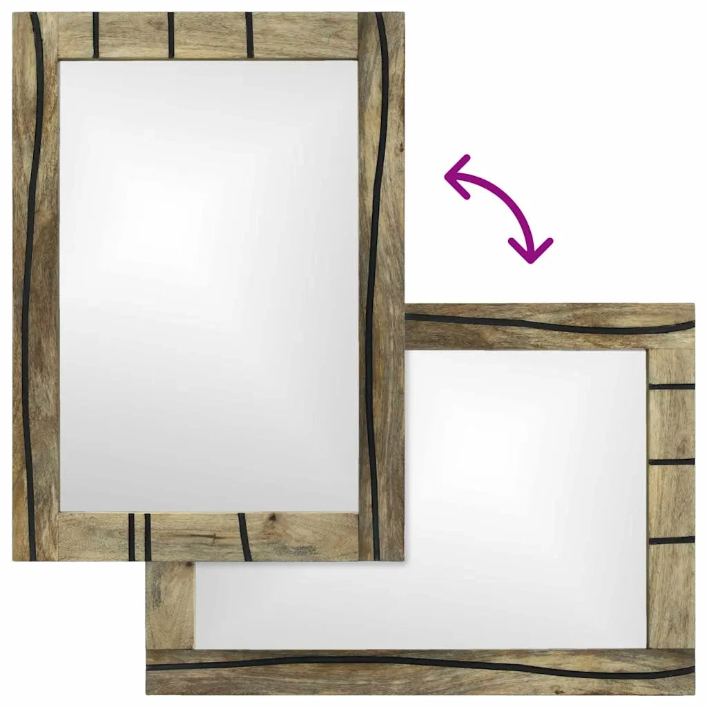 Specchio da bagno con specchio Marrone 70 x 50 x 2,5 cm 4017967