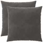 Federa 2 pcs HEERLEN Grigio Scuro 65 x 65 cm Velluto 912877