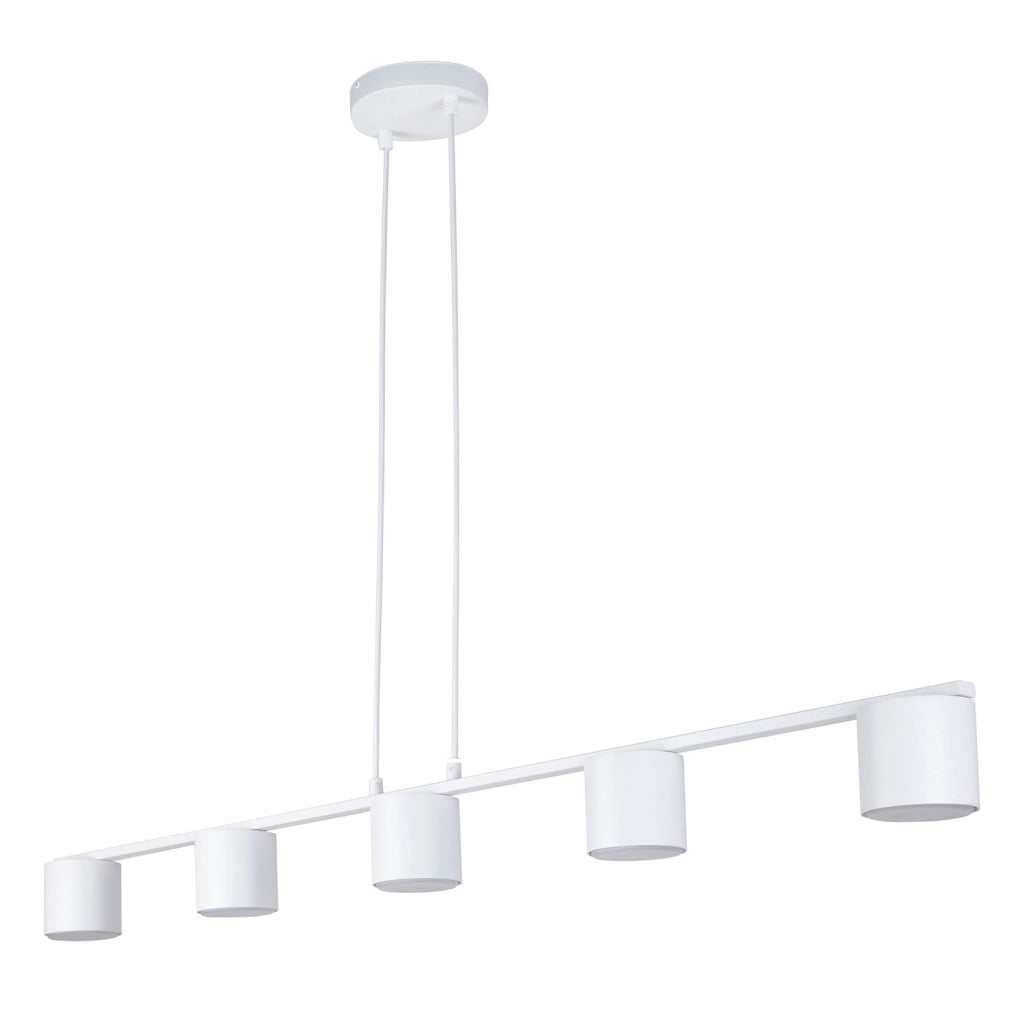 Lampada sospesa Mila bianca 100cm 5 luci GX53 Sigma