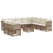 Set Divano da Giardino 11 pcs Beige polyrattan 3434274