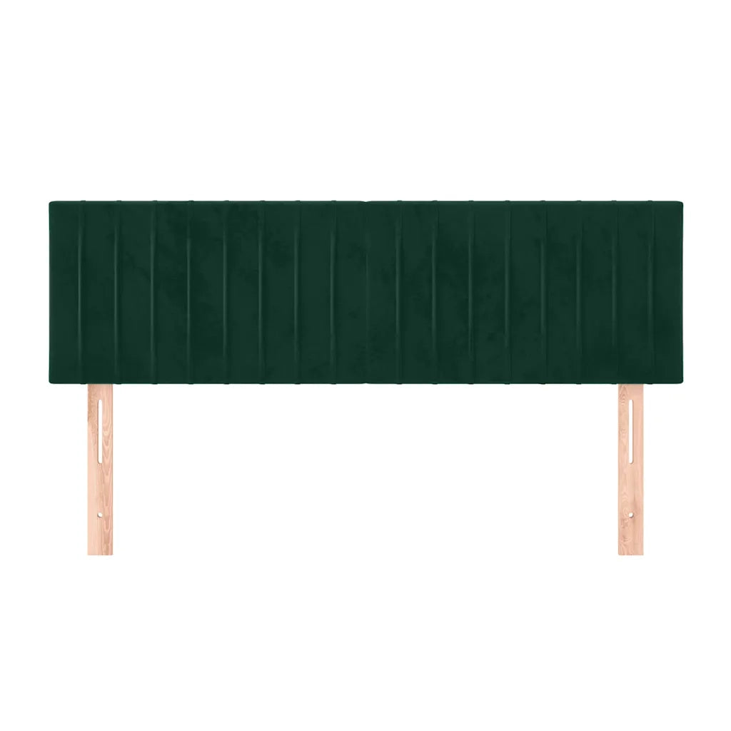 Testiera Verde Scuro 144x5x78/88 cm in Velluto 346253