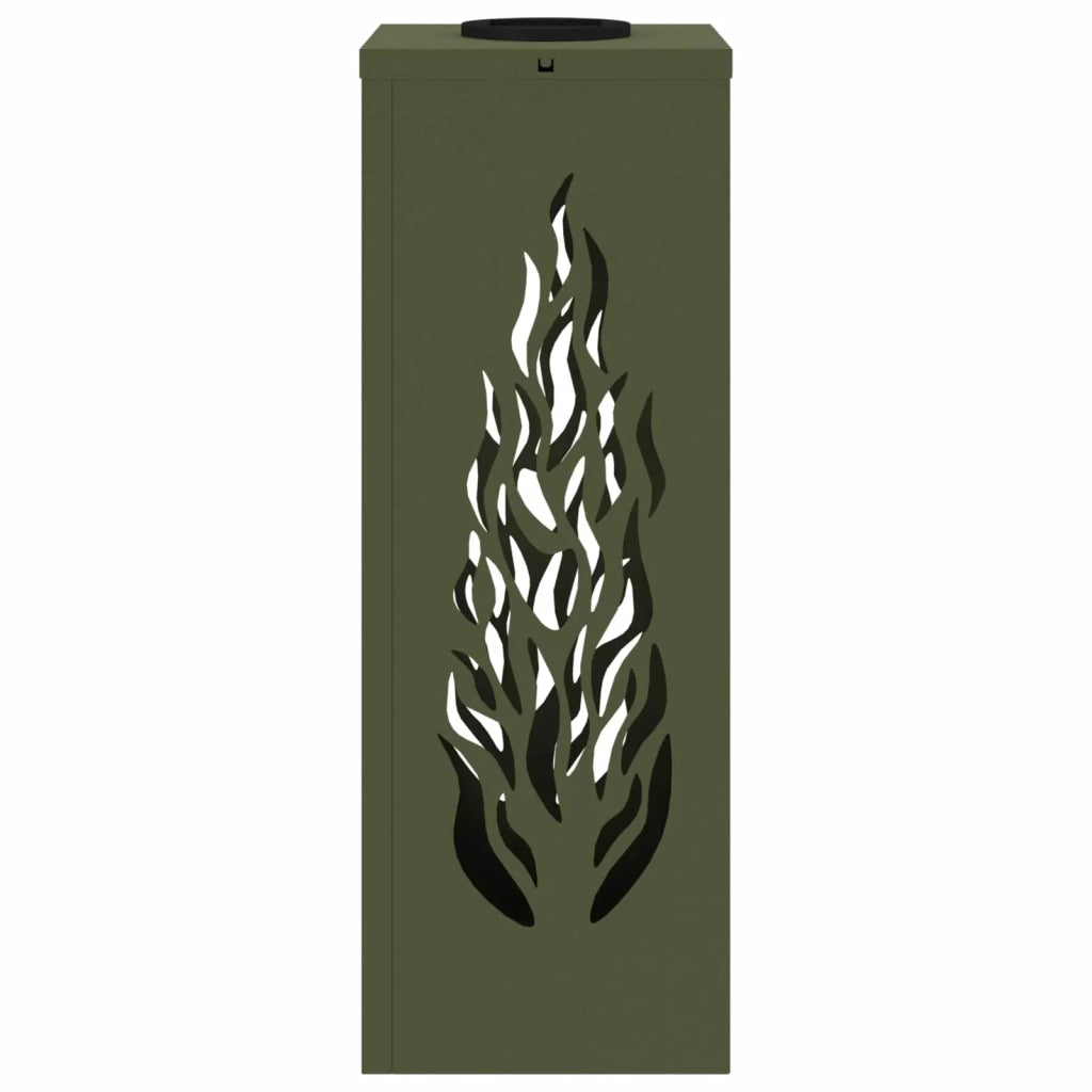 Faro LED solare per sentieri 2 pcs Verde oliva 879796