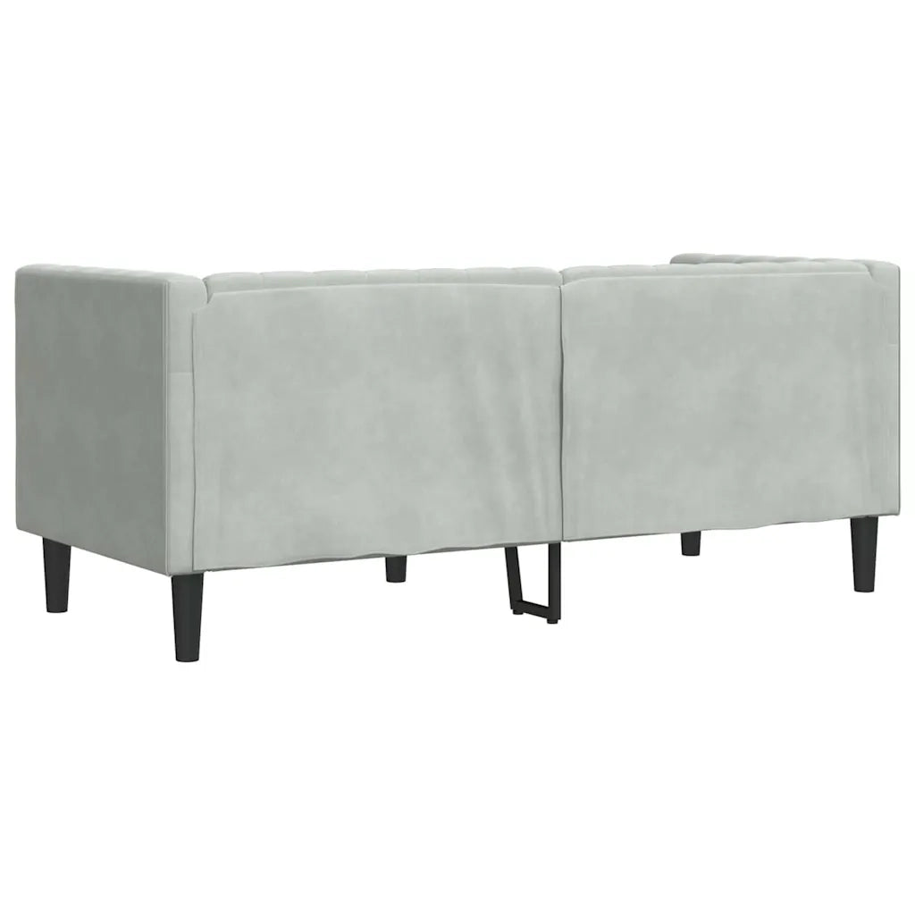 Divano Grigio chiaro 174 x 74,5 x 70,5 cm Velluto 42013019