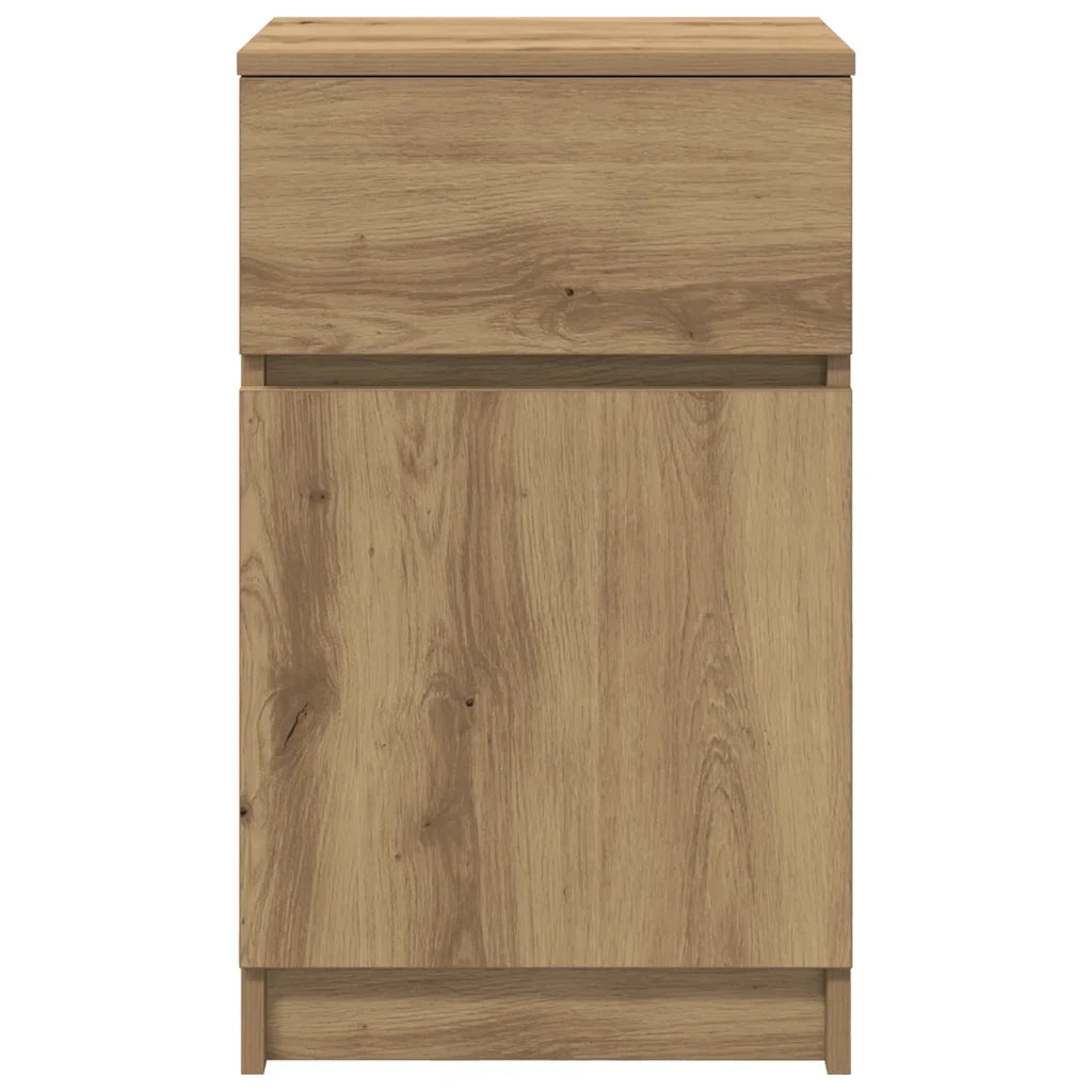 Comodino Rovere Artigianale 39x35x65 cm in Legno Multistrato 861335