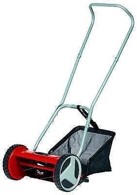 Einhell GC-HM 300 Tosaerba Manuale a Spinta 30 cm 5 Lame Superficie 150 m² Cestello 16 L colore Nero Rosso