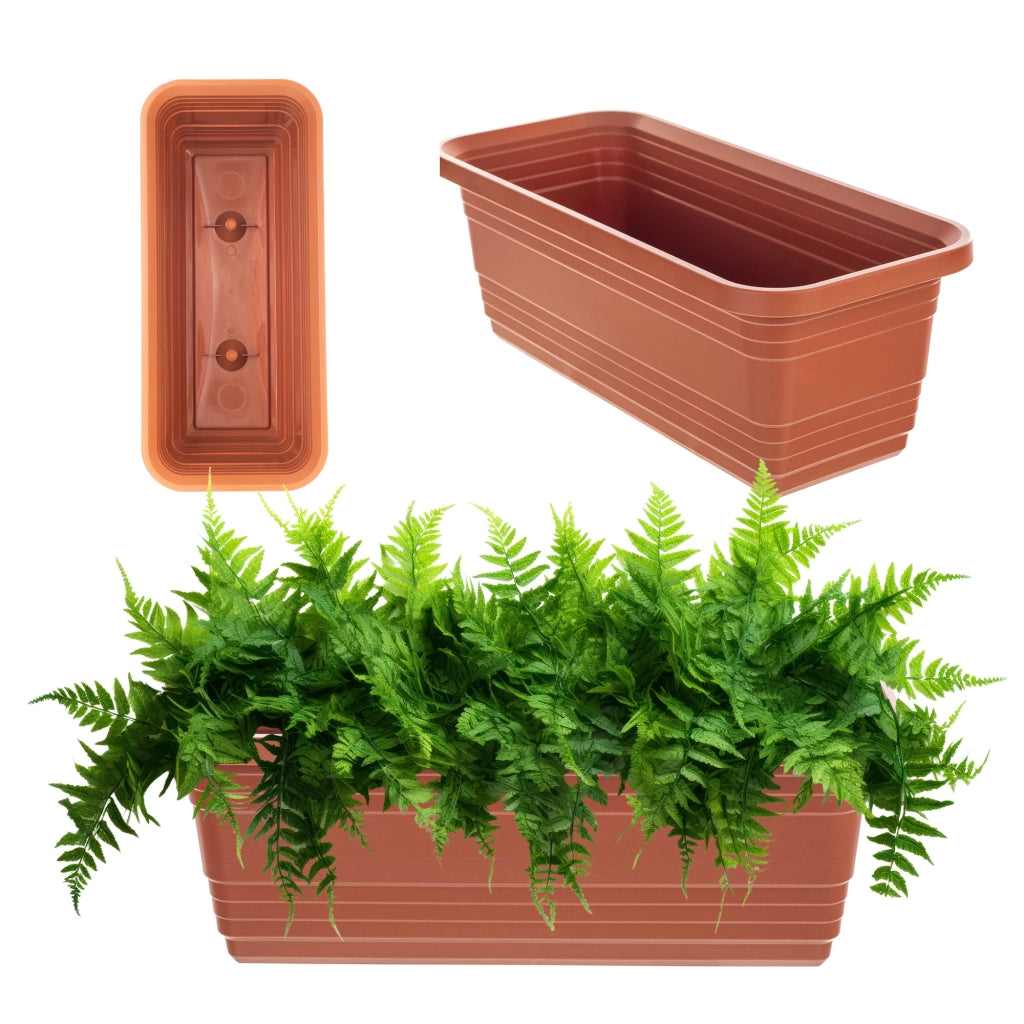 Vaso da fiori per balcone KADAX, 40 cm, rosso mattone.