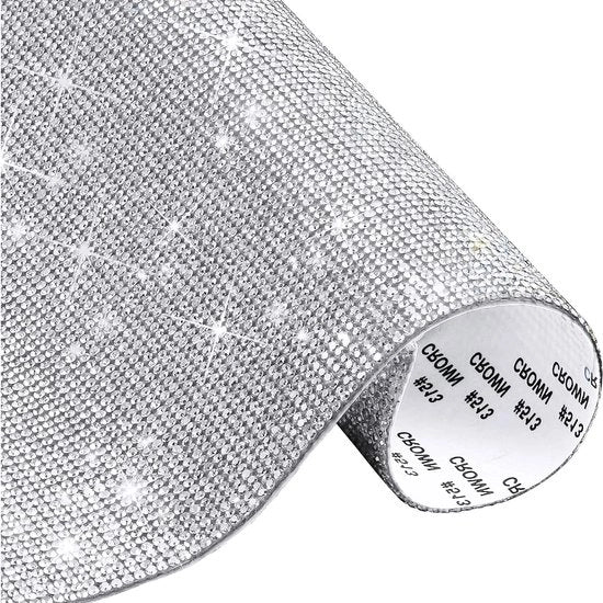 Sticker con diamanti brillanti - 2 mm - adesivo - decorativo - regalo - 40 x 24 cm - vetro
