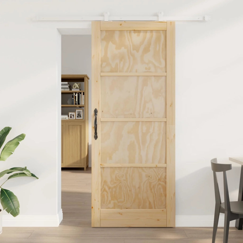 Porta scorrevole Naturale e Bianco 86 x 211 cm 3445475