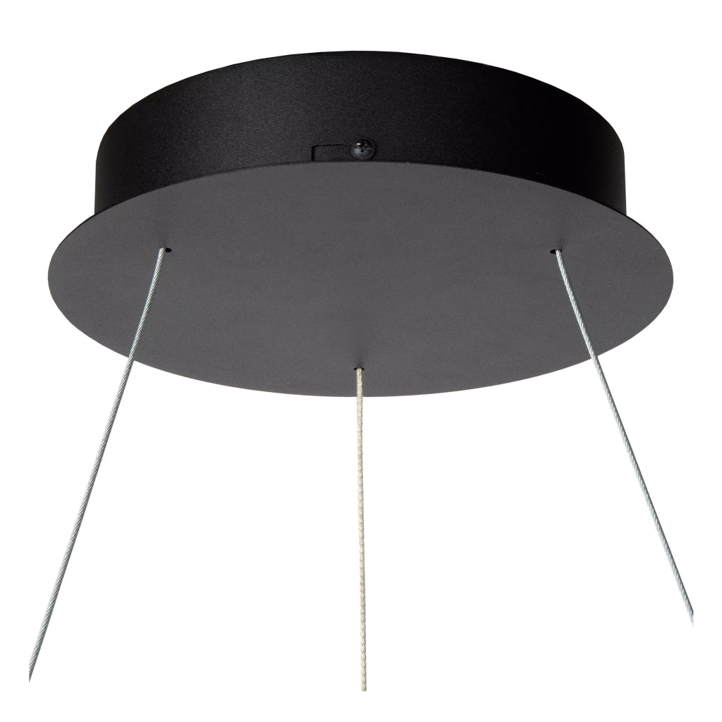 Lampada sospensione anello LED nera Lucide Vidal 48W