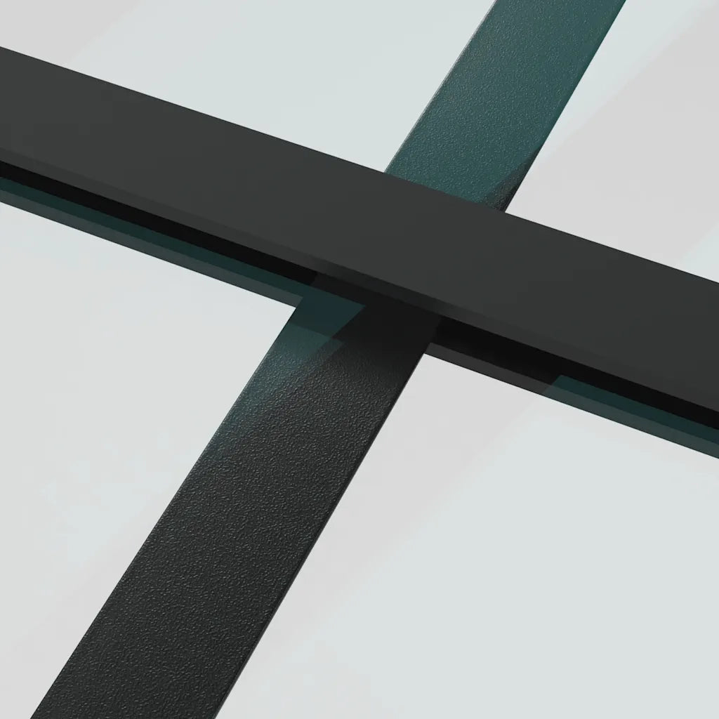 Porta Scorrevole in Vetro ESG e Alluminio 76x205 cm Nera 151020