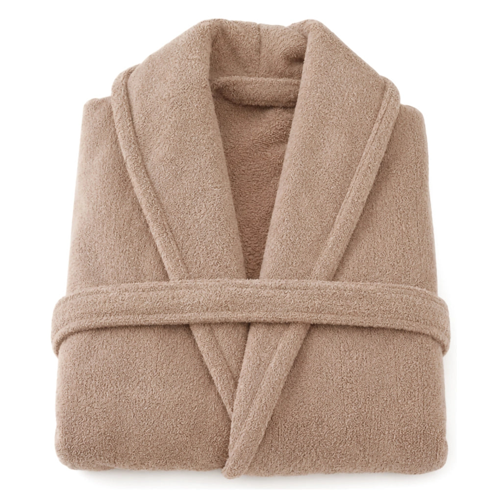 Satofa, Accappatoio 100% Cotone con Cappuccio, Marrone Sabbia