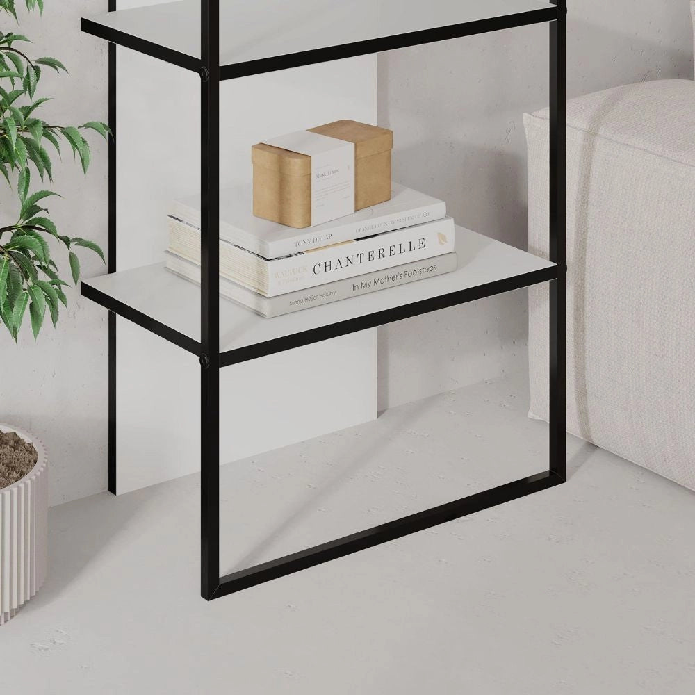 Libreria Archy 5 ripiani colore bianco 53x31.7x180H – Eleganza industriale e spazio funzionale