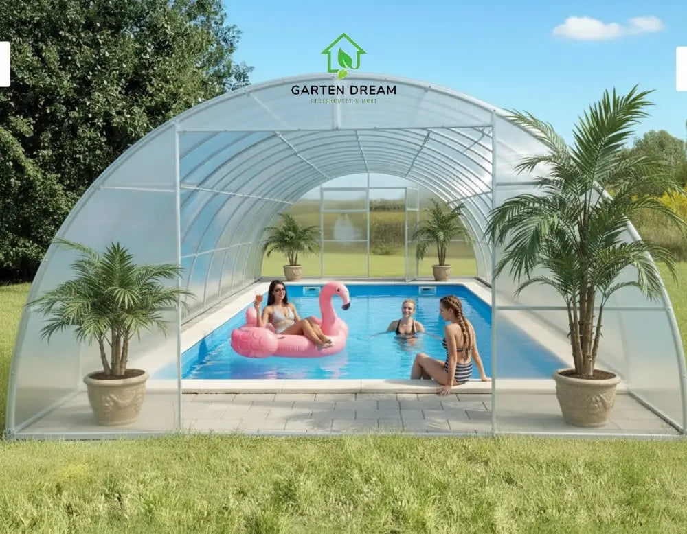 Copertura per Piscina Garten Dream SERENA 4x8 m con Policarbonato 4 mm