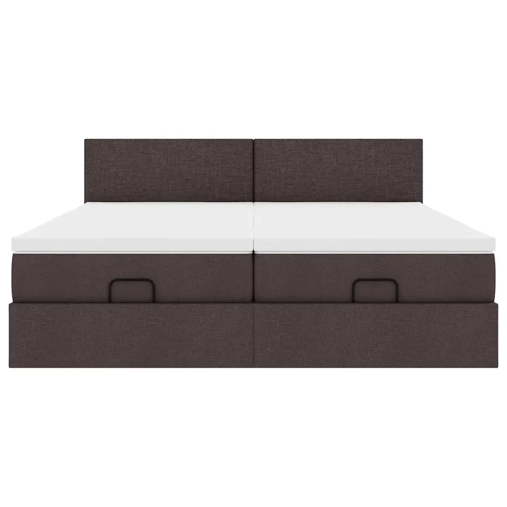 Struttura Letto Pouf con Materassi 160x200 cm in Tessuto 3312818