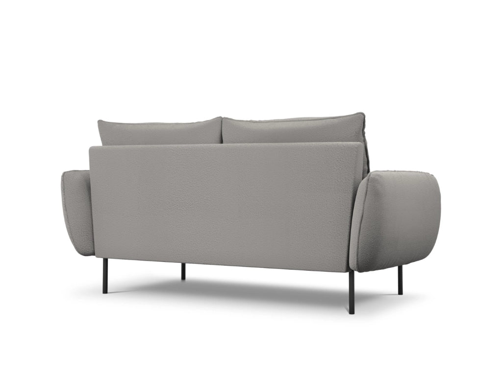 Cosmopolitan Design - Divano "Vienna" 2 posti in bouclé grigio 