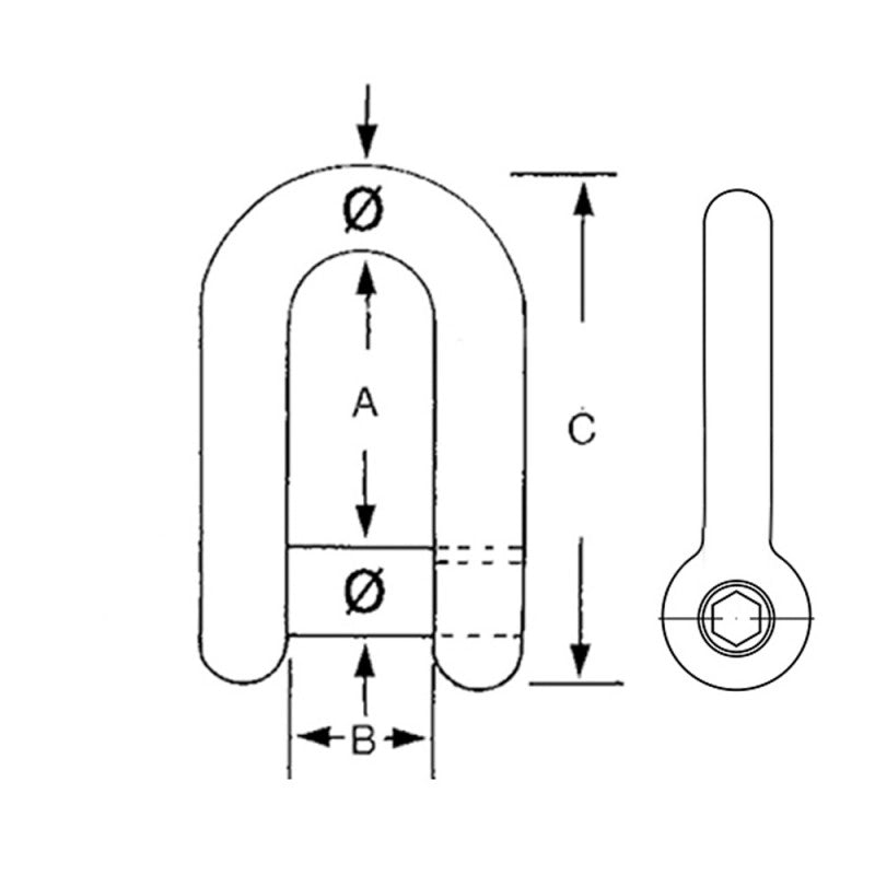 GRILLO INOX PERNO INCASSATO Ø MM.6