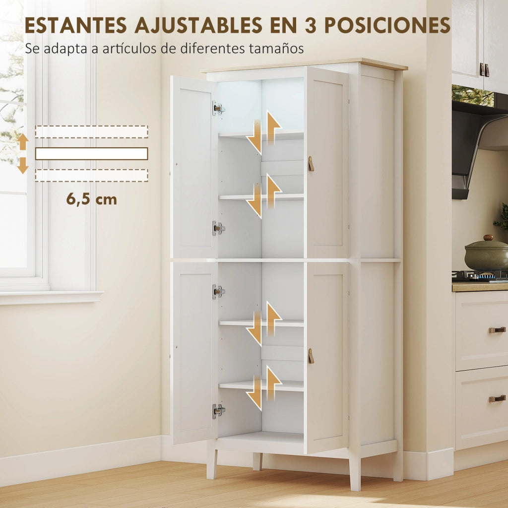 Mobile da Cucina Alto con Luci LED a Sensore di Movimento ¨C Minimal ¨C Bianco