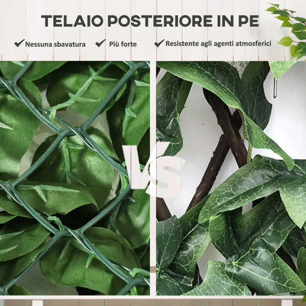 Siepe Artificiale ¨C Minimal ¨C Verde Scuro 300x100 cm