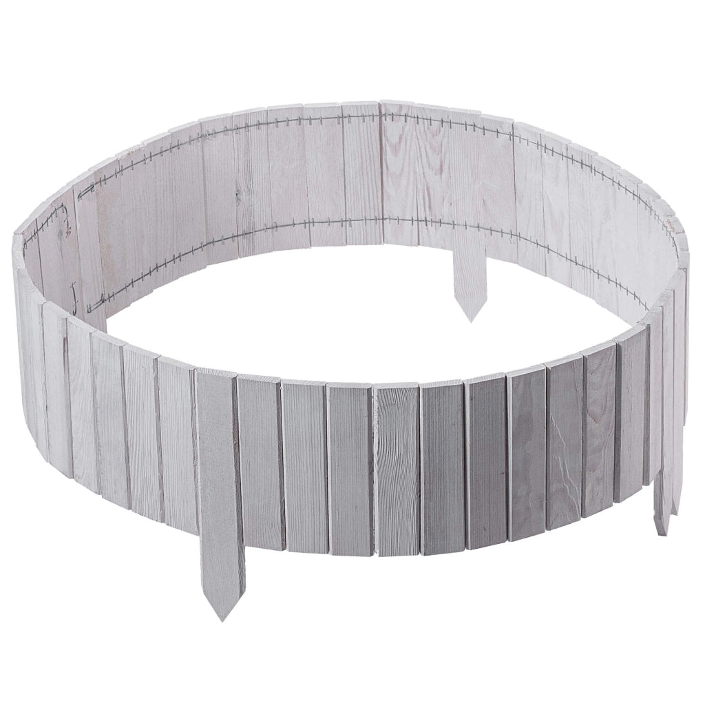 Recinzione da giardino in legno KADAX Palisade, infissa nel terreno, colore bianco, 20x116 cm.