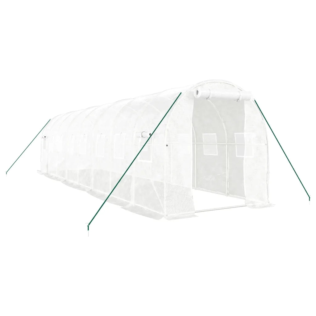 Serra con Telaio in Acciaio Bianco 16 m2 8x2x2 m CFW1608802