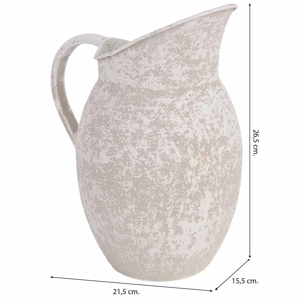 Vaso in metallo grigio 21,5x15,5x26,5h cm