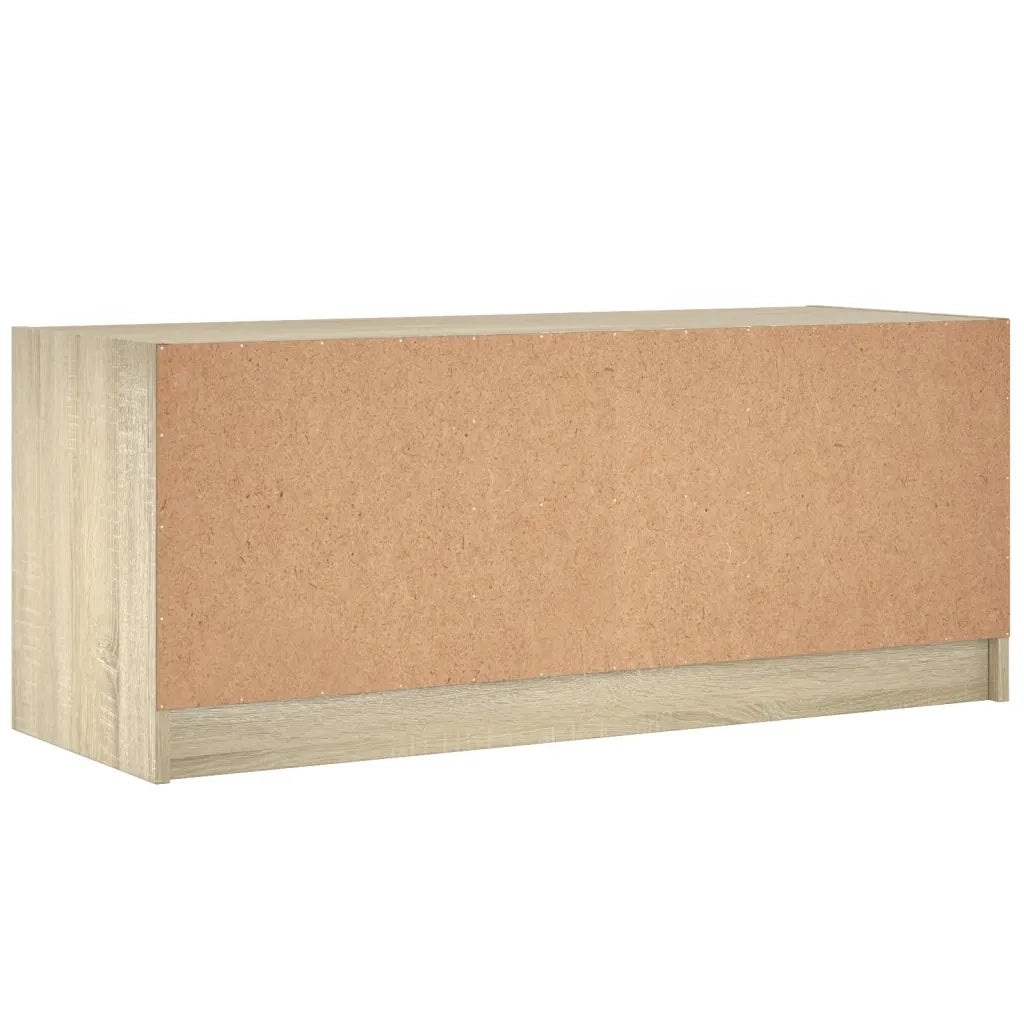 Mobile Porta TV con Ante-Mobile per TV-Credenza TV in Vetro Rovere Sonoma 102x37x42 cm 488962