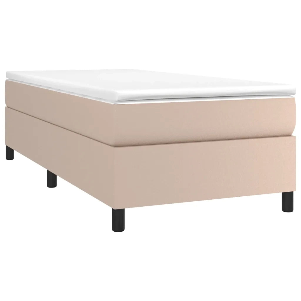 Struttura Letto a Rete a Molle Cappuccino 90x190 cm in Similpelle 3121022