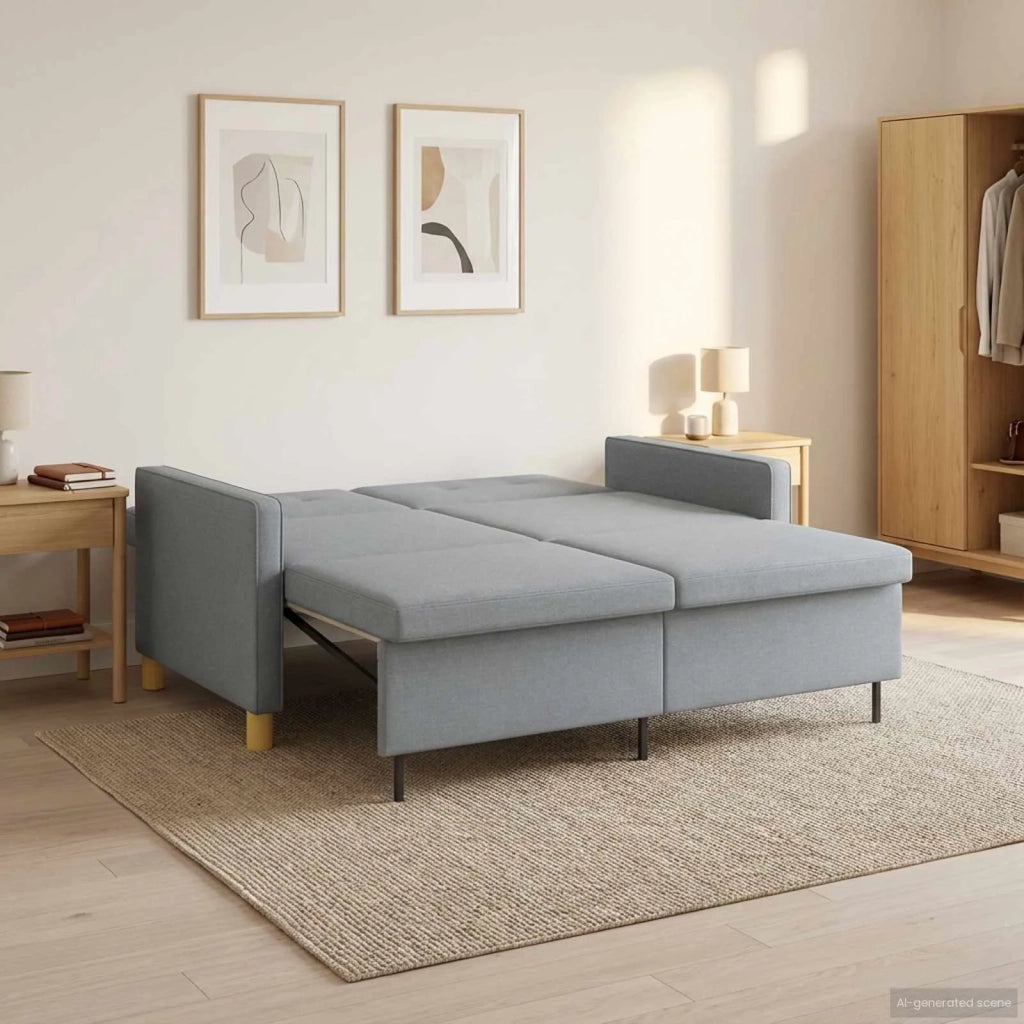 Divano Letto Estraibile Verde chiaro Tessuto 42033338