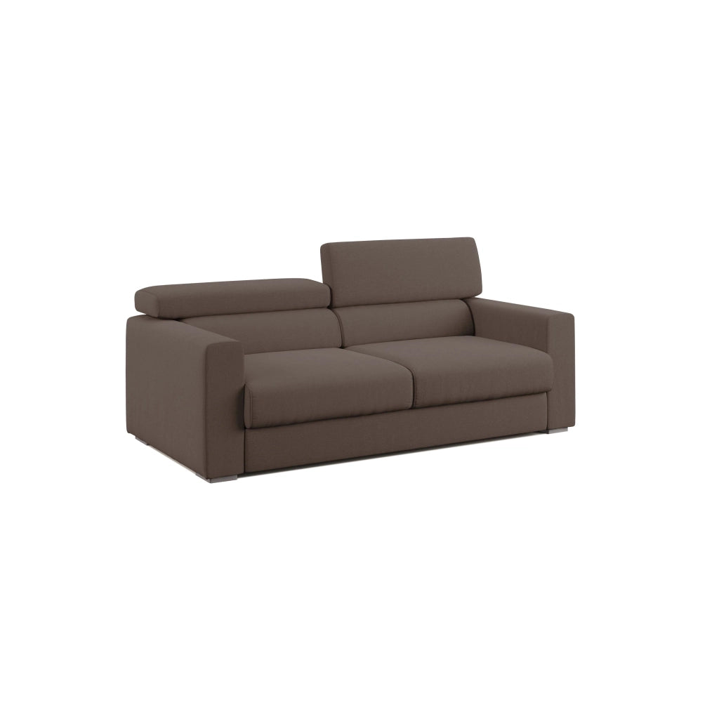 Dylan Divano con pouf estraibile 158 cm marrone