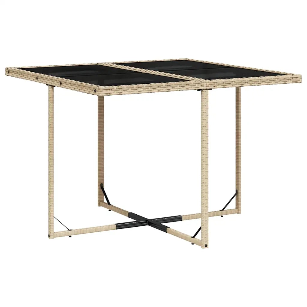 Set Pranzo da Giardino 9 pz con Cuscini Beige Misto Polyrattan 3211560