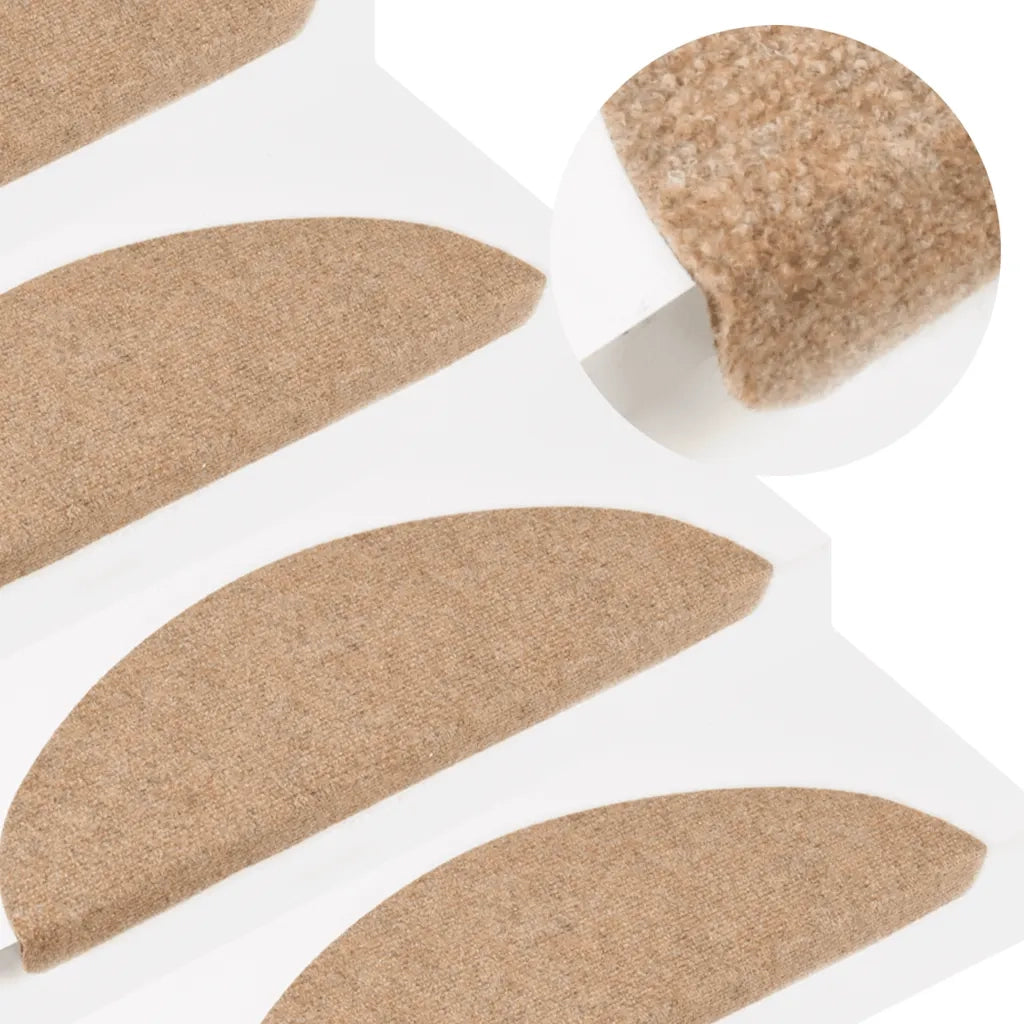 Tappetini Autoadesivi per Scale 30 pz Beige 56x17x3 cm 3365895