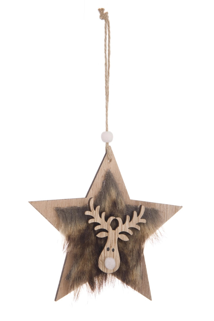 Pendaglio warmy stella marrone