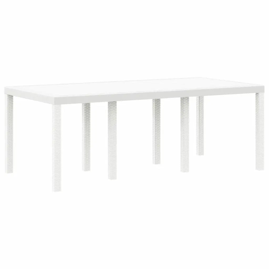 Set da Pranzo per Giardino 7 pcs Bianco Polipropilene 3378726