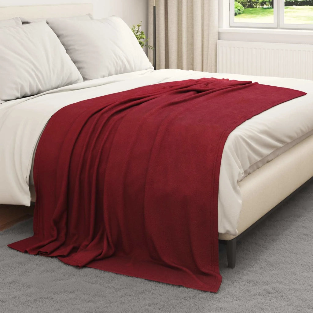 Coperta Rosso Bordeaux 200 x 150 cm Panno