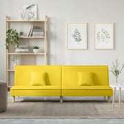 Divano Letto Giallo Chiaro in Tessuto 351904