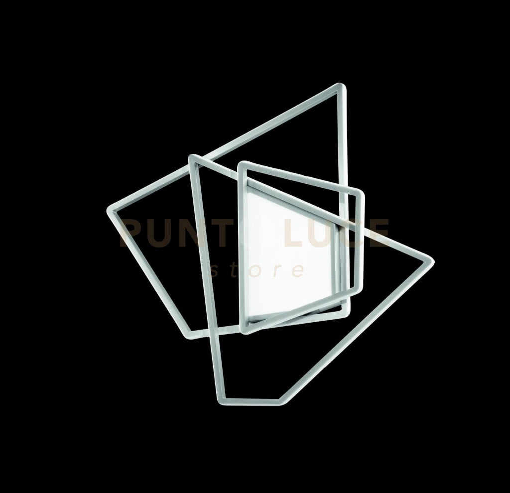 PLAFONIERA GALAXY MEDIA SILVER 4000k 3650lm 90w DIMMERABILE L.63CM