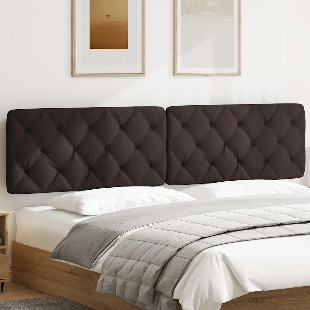 Cuscino Testiera Marrone Scuro 200 cm in Tessuto 4019243
