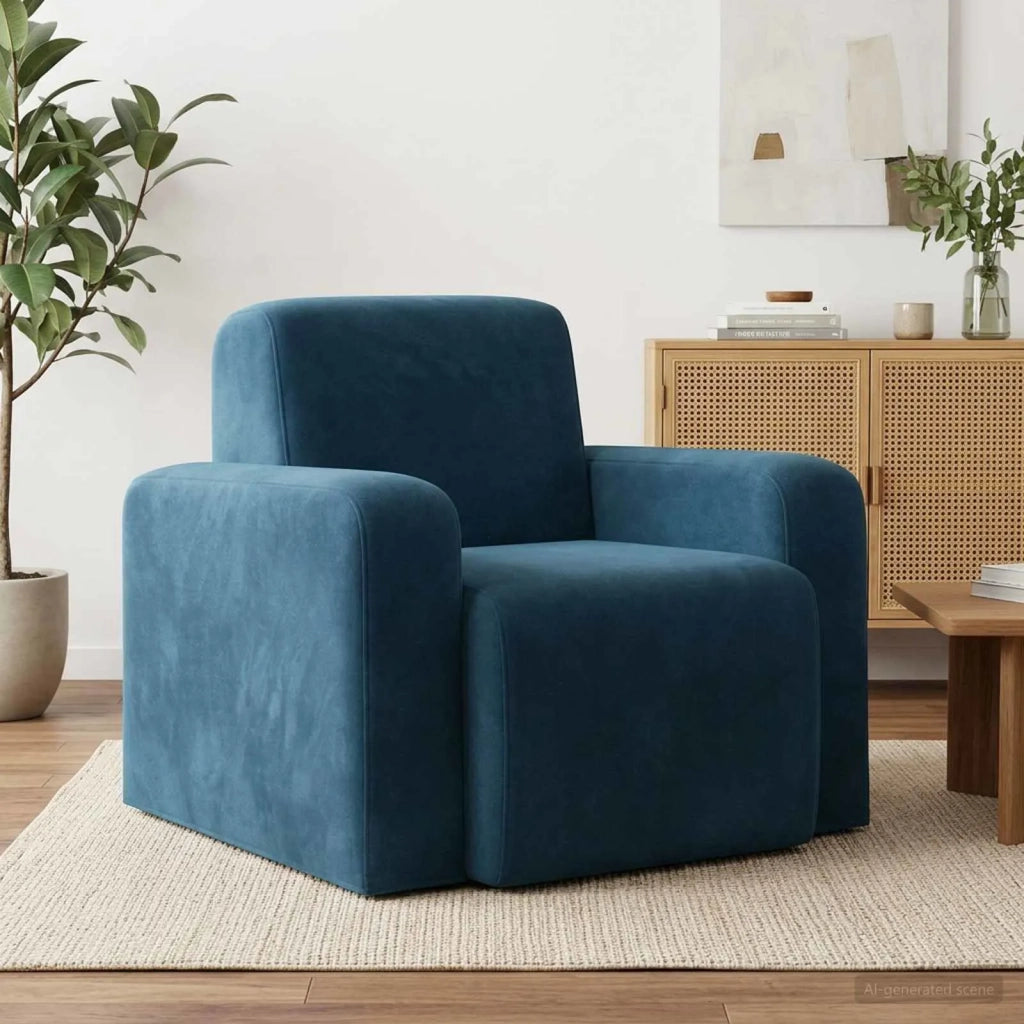 Poltrona Blu Velluto (V) 42042438