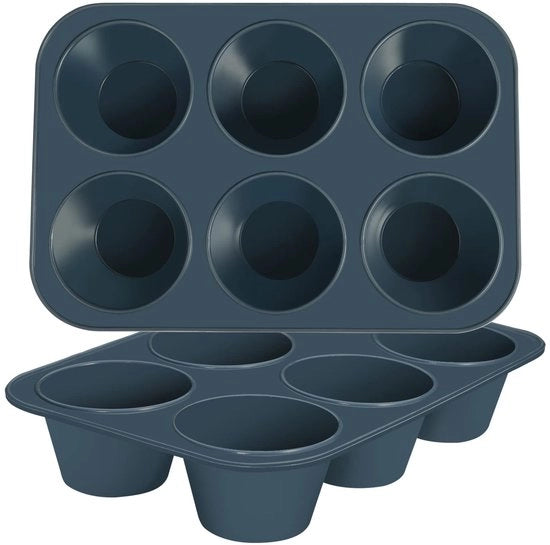 Muffinatura in silicone per muffin, cupcake e cake, 27,8 x 19 x 5 cm, 2 pezzi