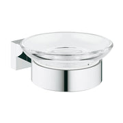 Base portasapone con supporto Essentials Cube in cromo