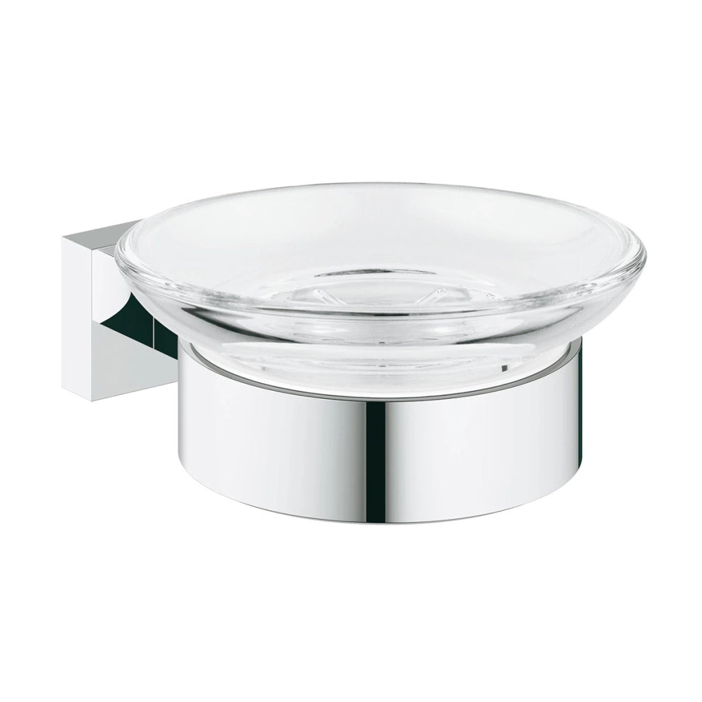 Base portasapone con supporto Essentials Cube in cromo