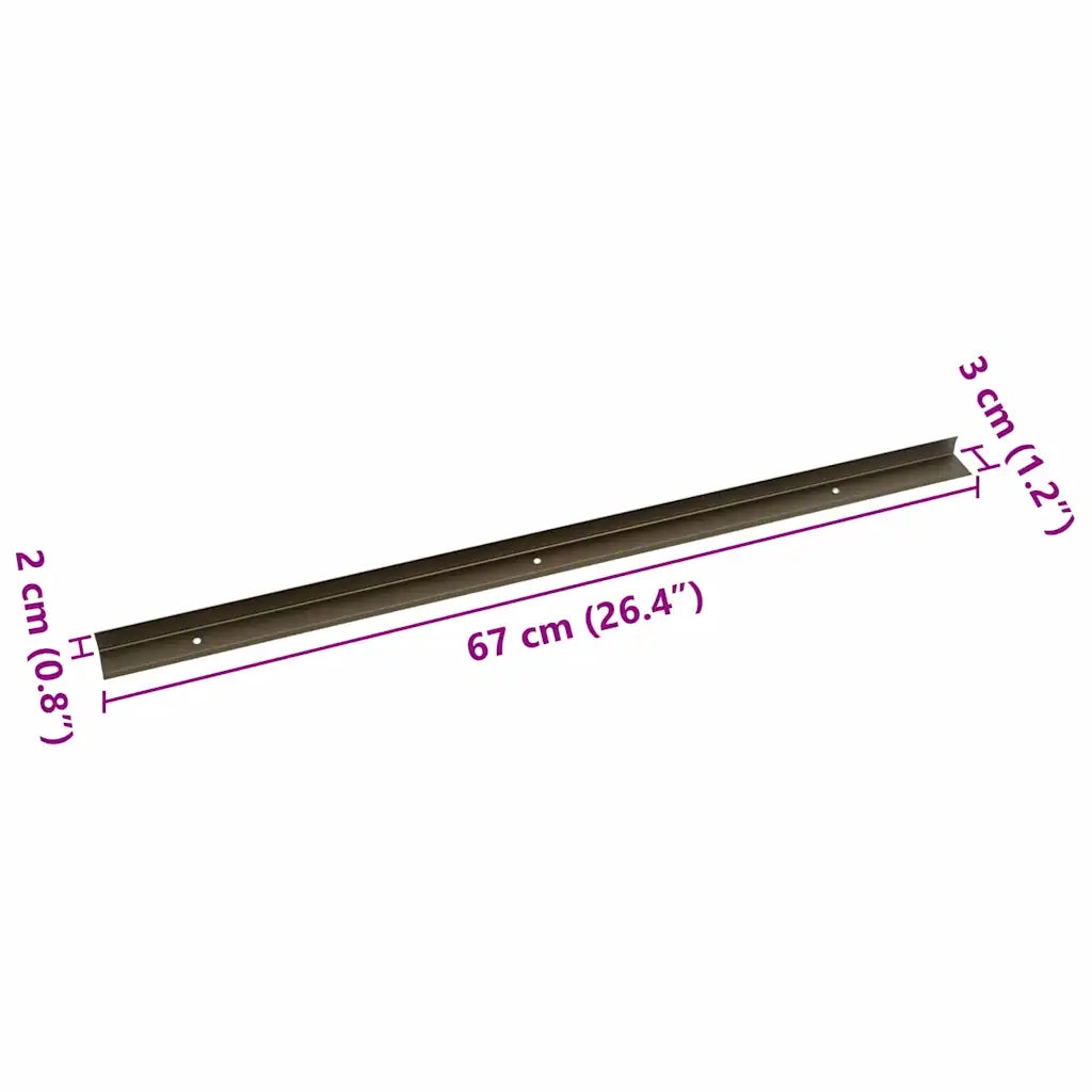 Paragradini 10 pcs Marrone 67 x 3 x 2 cm Alluminio 4015923