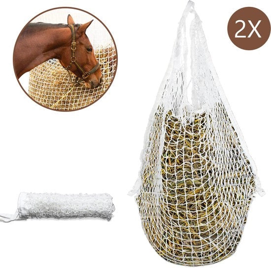 Pavimentazione per Fieno a Due Fasi per Cavallo - 3 cm di Spaziatura - Bianco - 160 x 100 cm