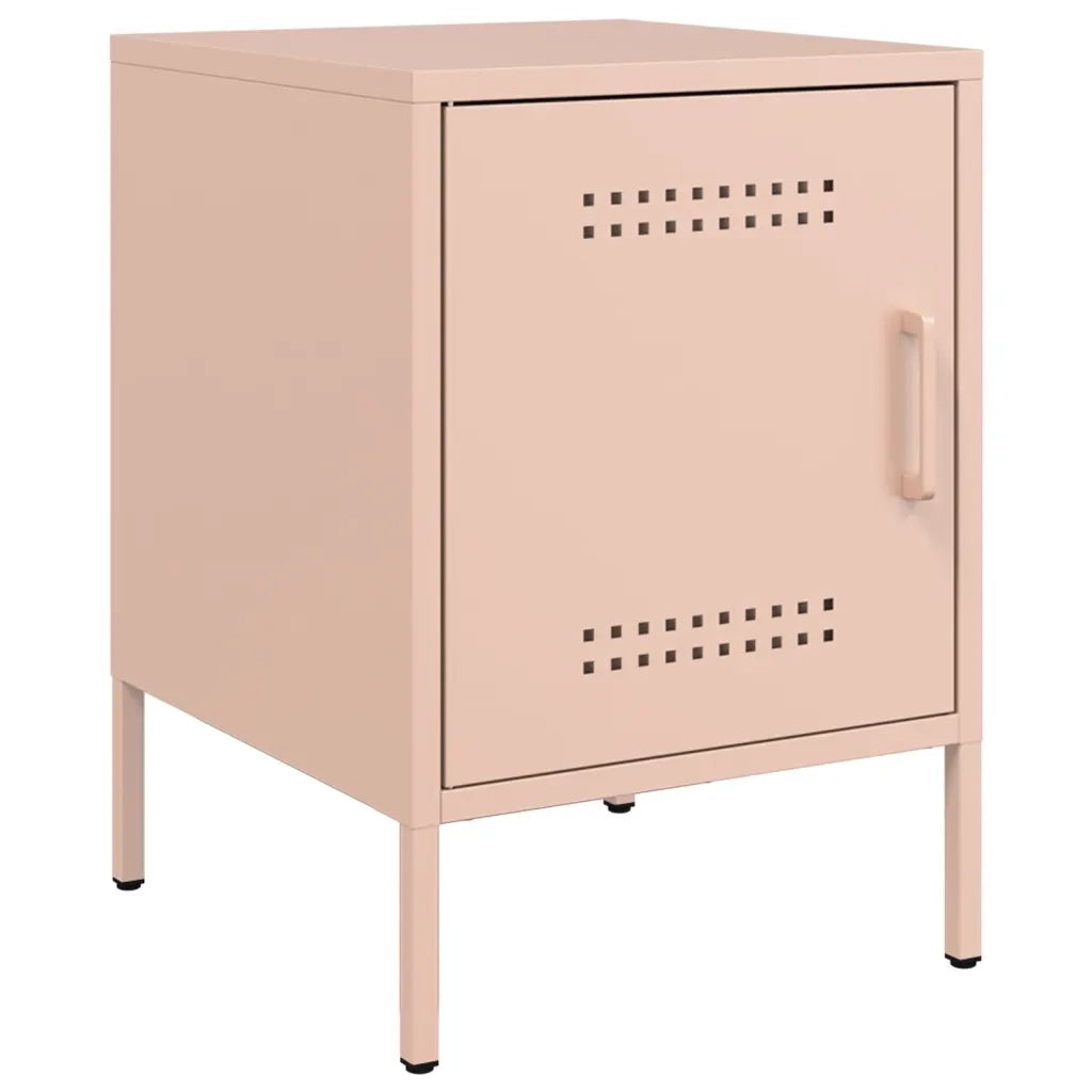 Comodino Rosa 36x39x50,5 cm in Acciaio 842912