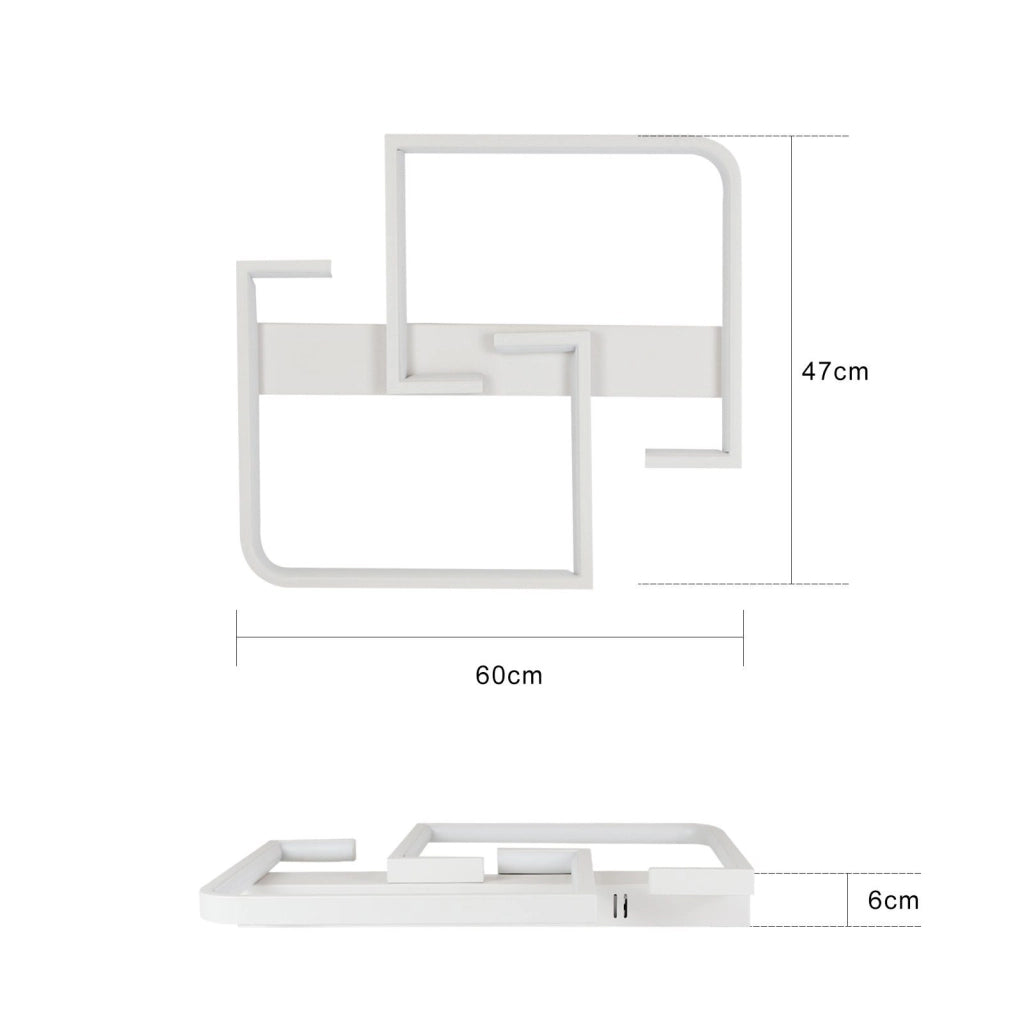 ZMH Lampada da soffitto LED 46W dimmerabile telecomando design per interni