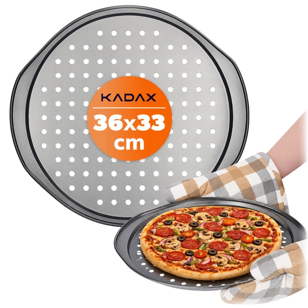 Teglia rotonda per pizza KADAX da 31 cm, forata