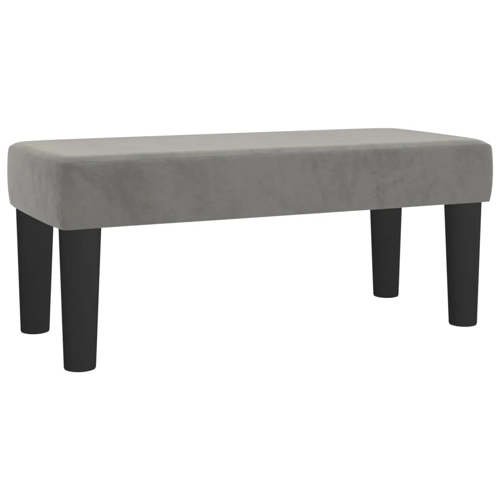 Giroletto a Molle con Materasso Grigio Chiaro 100x200cm Velluto 3137947