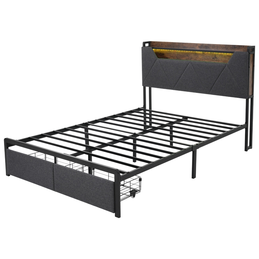 letto imbottito lino grigio 140 x 200 cm